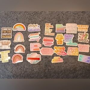 Lot of 25 anti-social stickers